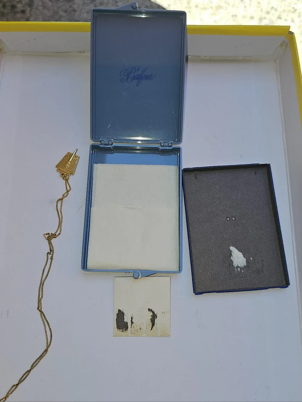 Vintage Balfour LGB National Honor Society Gold Tone Pendant Torch Necklace
